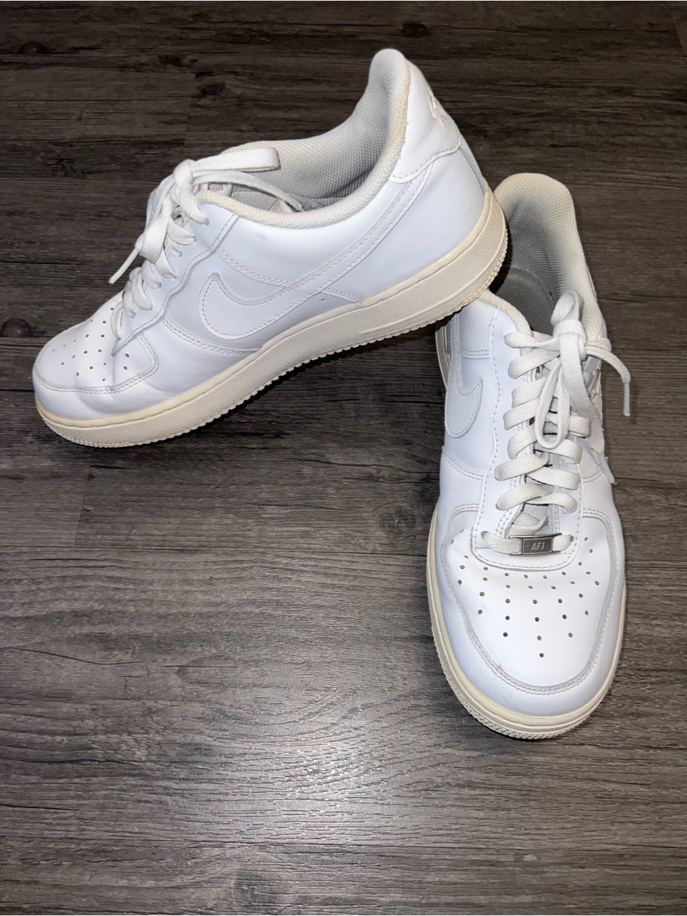 Nike White Low-Top Leather Sneakers Mens 10